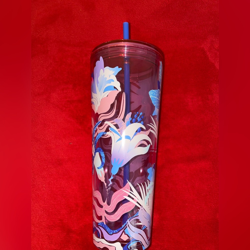 NEW Pink Floral Explosion Starbucks 24oz Cold Cup 2023